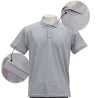 CAMISA ADULTO GOLA POLO MASCULINA CINZA MESCLA EM PIQUET TAM. GG