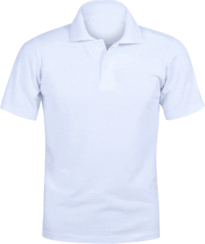 CAMISA ADULTO GOLA POLO BRANCA EM PIQUET TAM. G