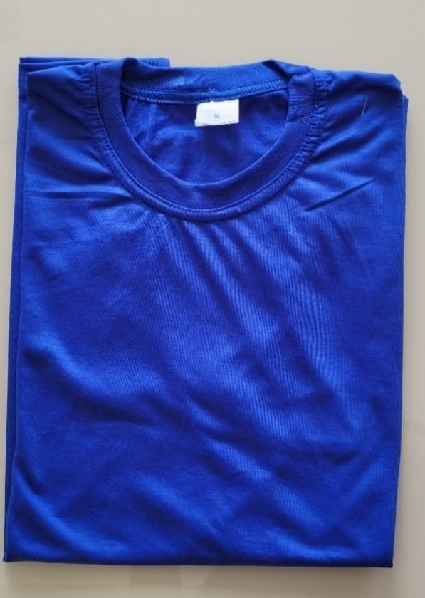 CAMISETA ADULTO AZUL ROYAL 100% POLIÉSTER TAMANHO G