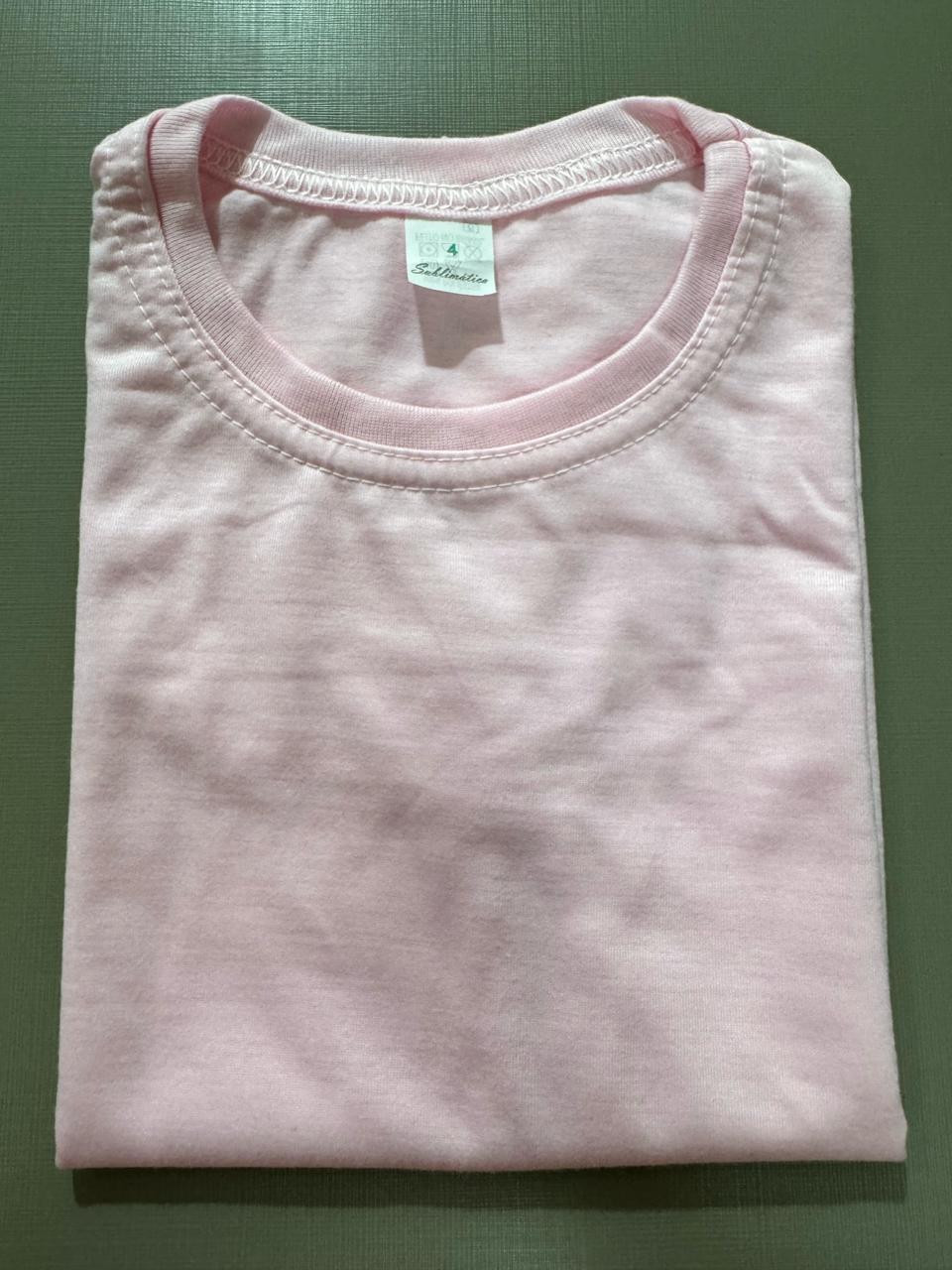 CAMISETA ROSA BEBE INFANTIL 100% POLIÉSTER TAM. 10