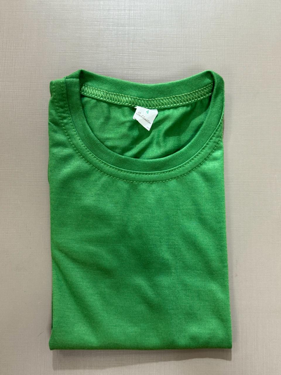 CAMISETA VERDE BANDEIRA INFANTIL 100% POLIÉSTER TAM. 10