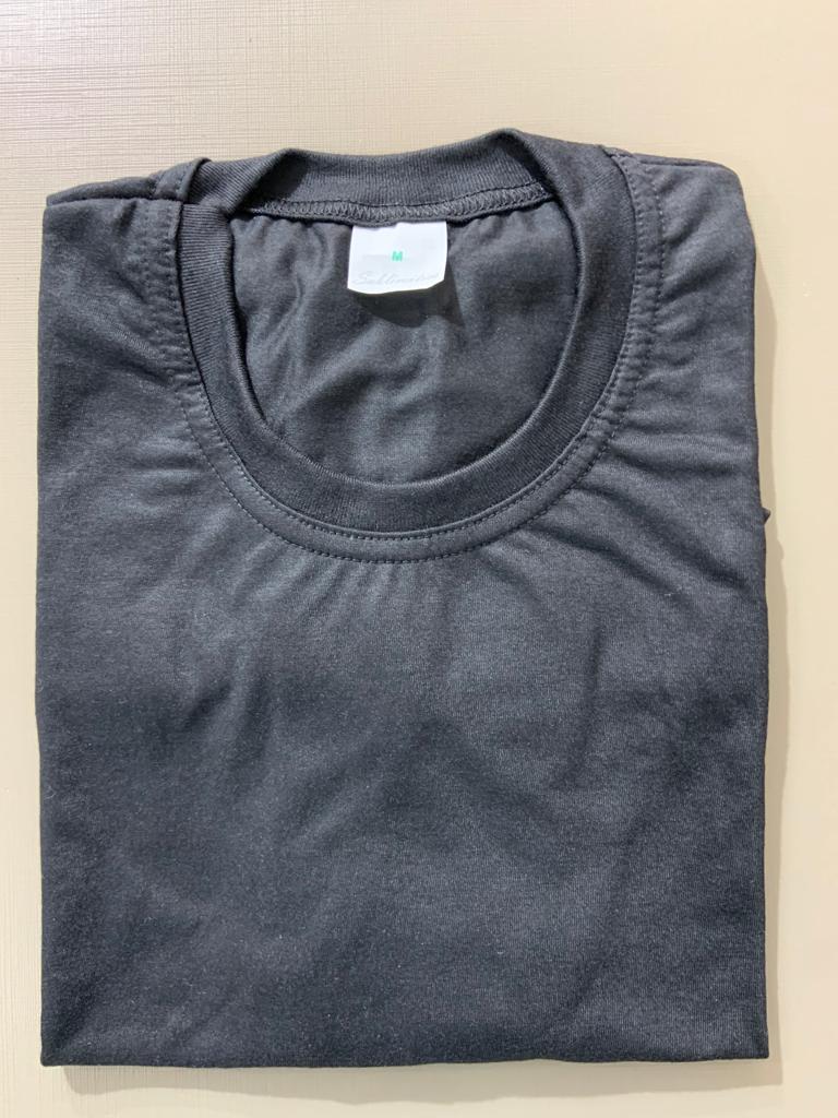 CAMISETA PRETA ADULTO 100% POLIÉSTER TAMANHO G