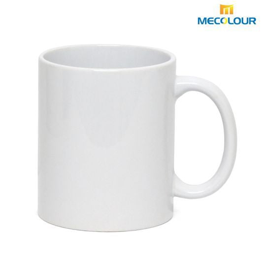 CANECA BRANCA CILÍNDRICA DE CERÂMICA 325ML MARCA MECOLOUR IMPORTADA CLASSE AAA