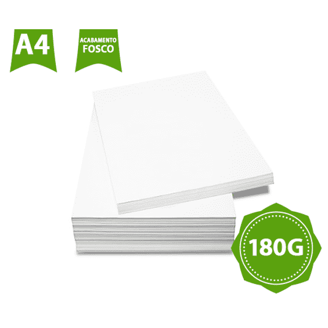 Papel Fot Matte Fosco A4 180gr Pct C 20 Folhas Global Papéis E Sublimáticos 2353