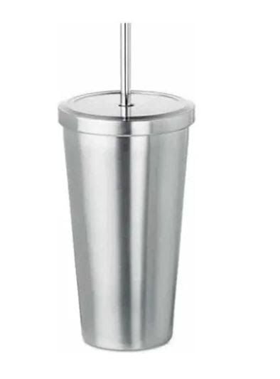 COPO STARBUCKS ACO INOX PRATA PARA SUBLIMACAO 550ML C/ CANUDO 