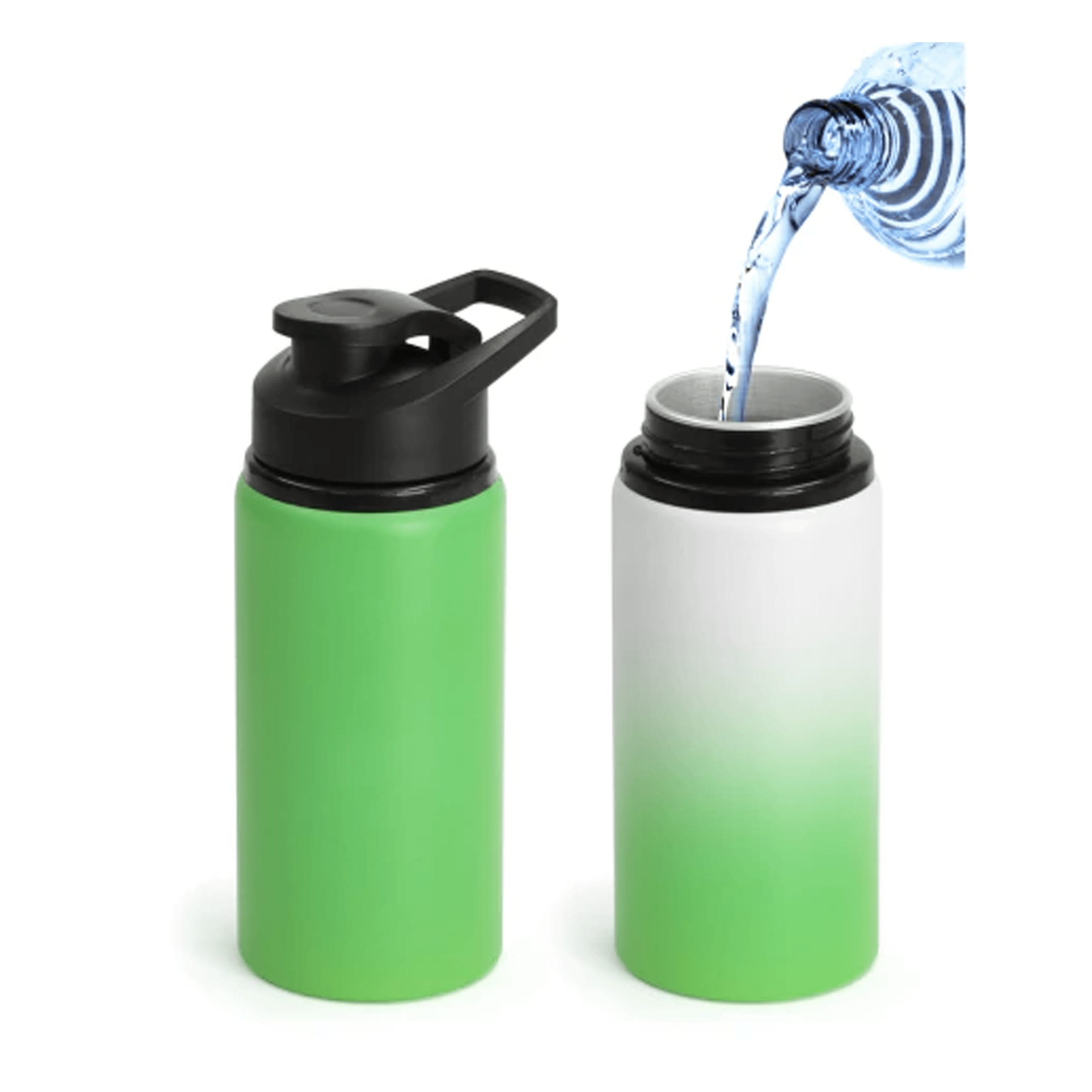 SQUEEZE MÁGICO VERDE DE ALUMINIO 500ml C/ CAIXINHA