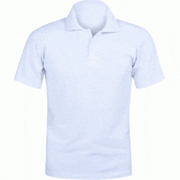 CAMISA ADULTO GOLA POLO BRANCA EM PIQUET TAM. G