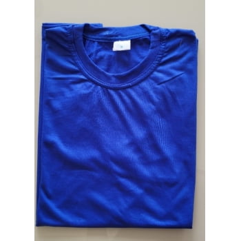 CAMISETA ADULTO AZUL ROYAL 100% POLIÉSTER TAMANHO G