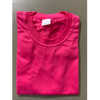 CAMISETA ROSA PINK ADULTO 100% POLIÉSTER TAMANHO GG