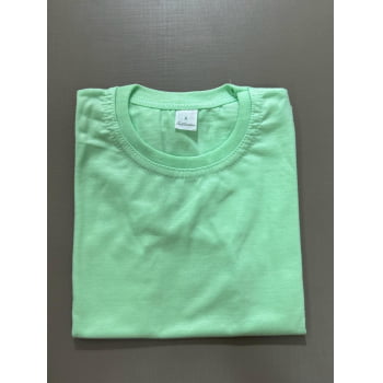 CAMISETA VERDE ÁGUA INFANTIL 100% POLIÉSTER TAM. 10