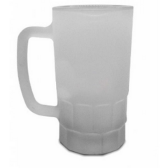 Caneca De Chopp De Vidro Jateado c/ base trabalhada 550ml importada classe AAA