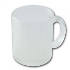 CANECA DE CAFÉ VIDRO JATEADO CILÍNDRICA 325ml