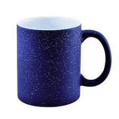 CANECA MÁGICA AZUL COM GLITTER CERÂMICA 325ml