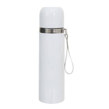 GARRAFA TERMICA BRANCA DE INOX 500ml