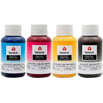 KIT 4 TINTA SUBLIMATICA GENESIS - 4 x 100ml (400ml) 